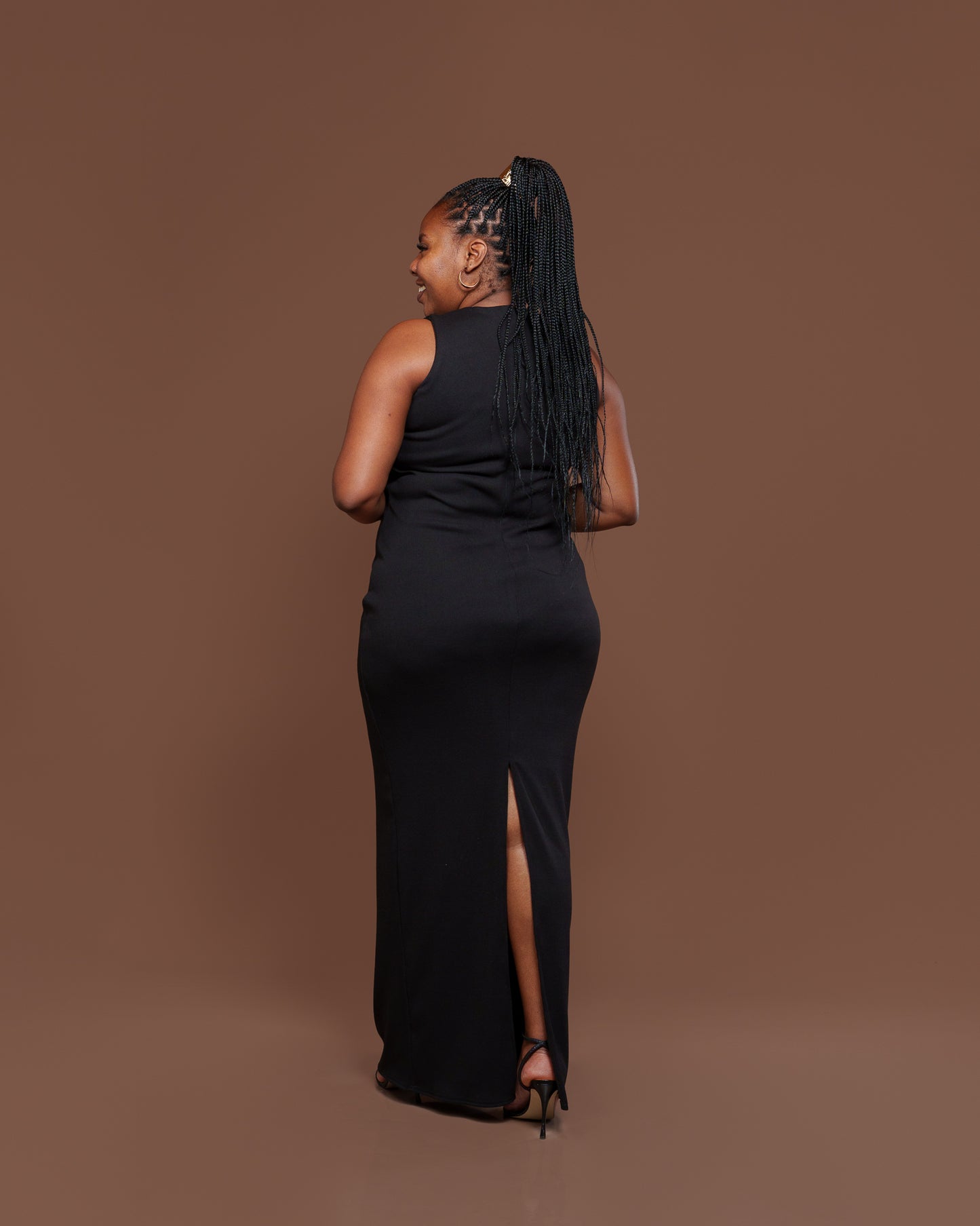 Amara Knit Maxi Dress in Midnight