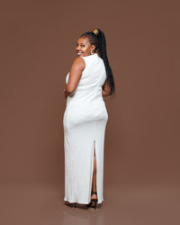 Amara Knit Maxi Dress in Off White
