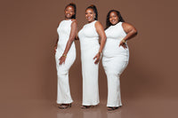 Amara Knit Maxi Dress in Off White