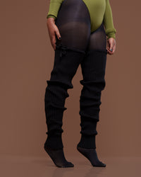 Thigh Land Legwarmer In Black
