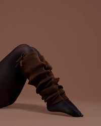 Thigh Land Legwarmer In Sepia Brown