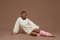 Thigh Land Legwarmer In Pastel Pink