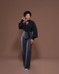 Donna Corset Pants in Midnight Striped