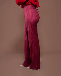 Donna Corset Pants in Merlot Striped