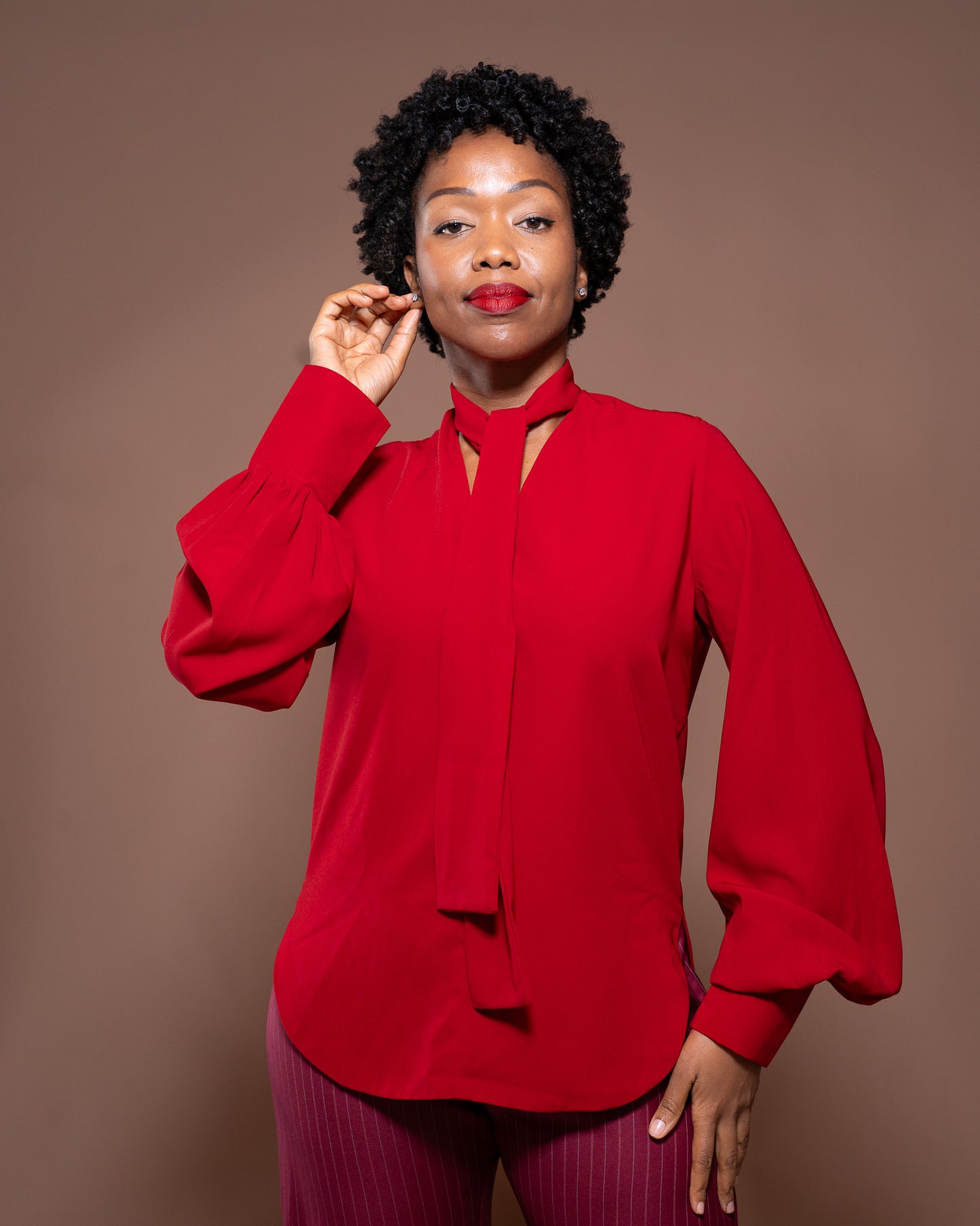 Bella Blouse in Merlot