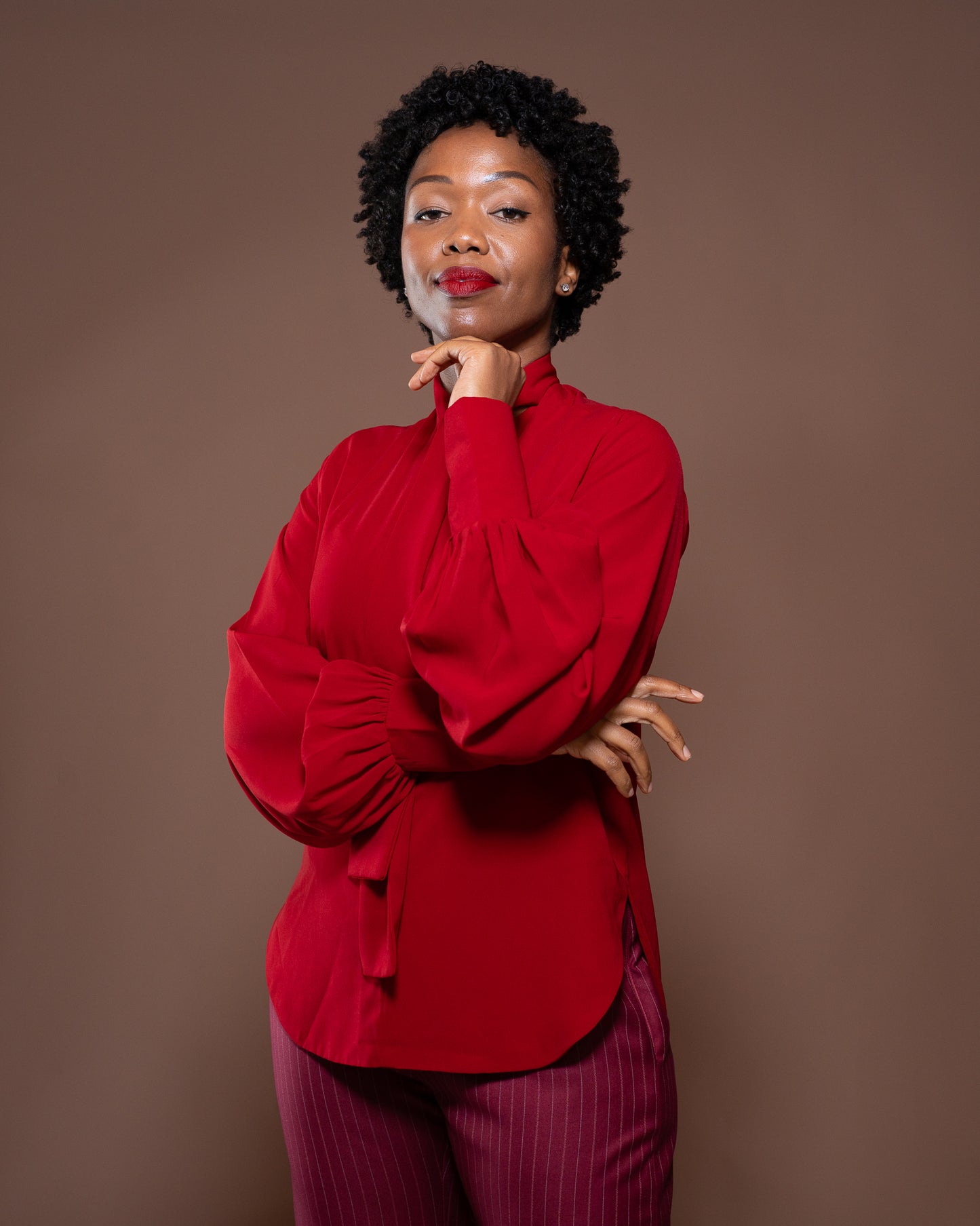 Bella Blouse in Merlot