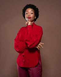 Bella Blouse in Merlot
