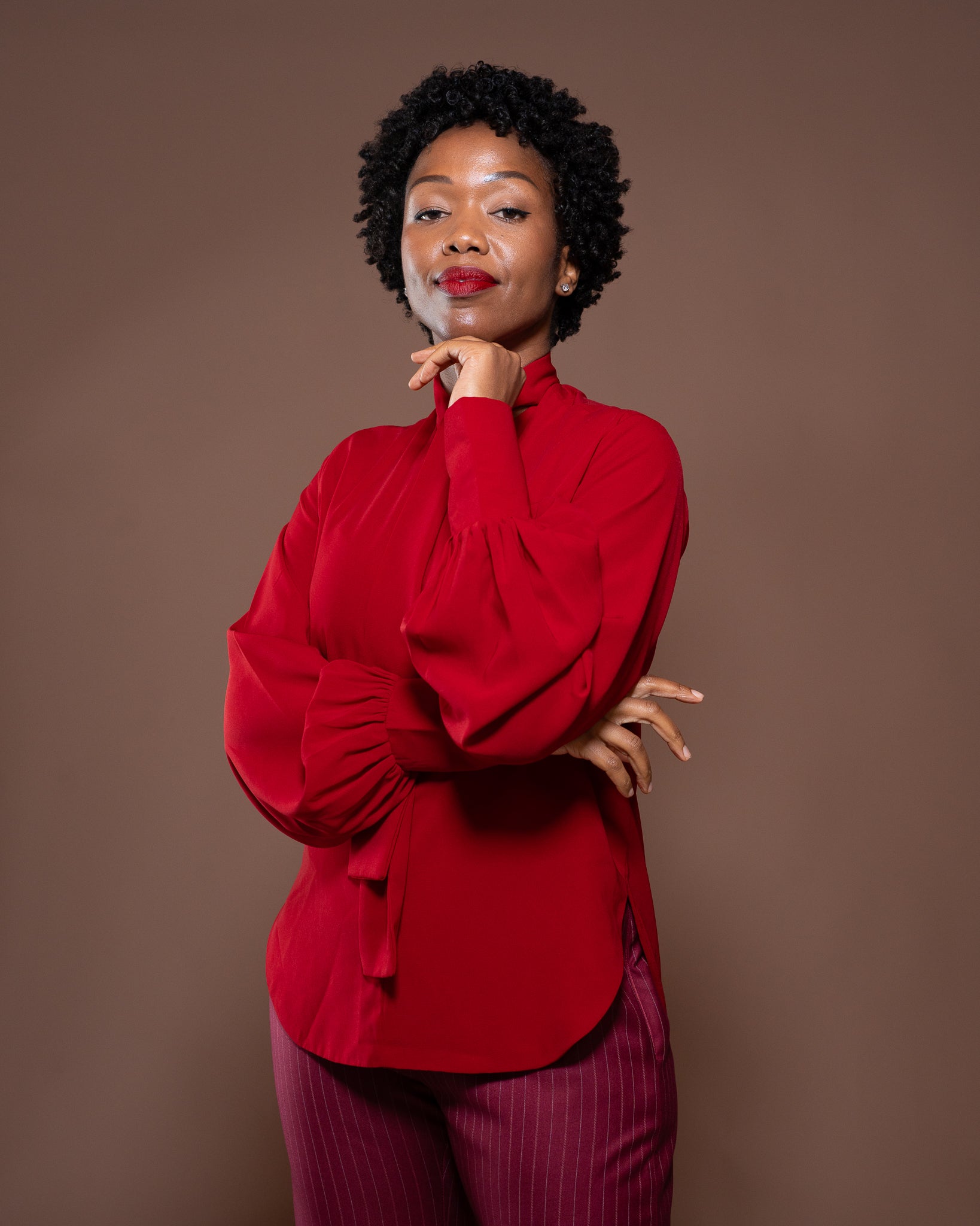 Bella Blouse in Merlot