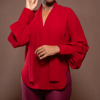 Bella Blouse in Merlot