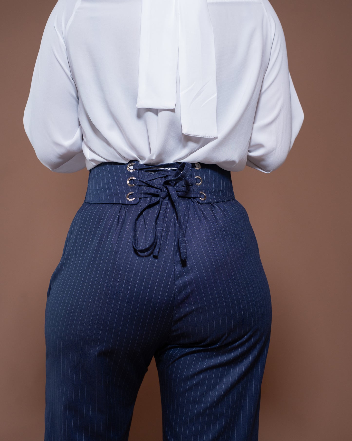 Donna Corset Pants in Marine Striped