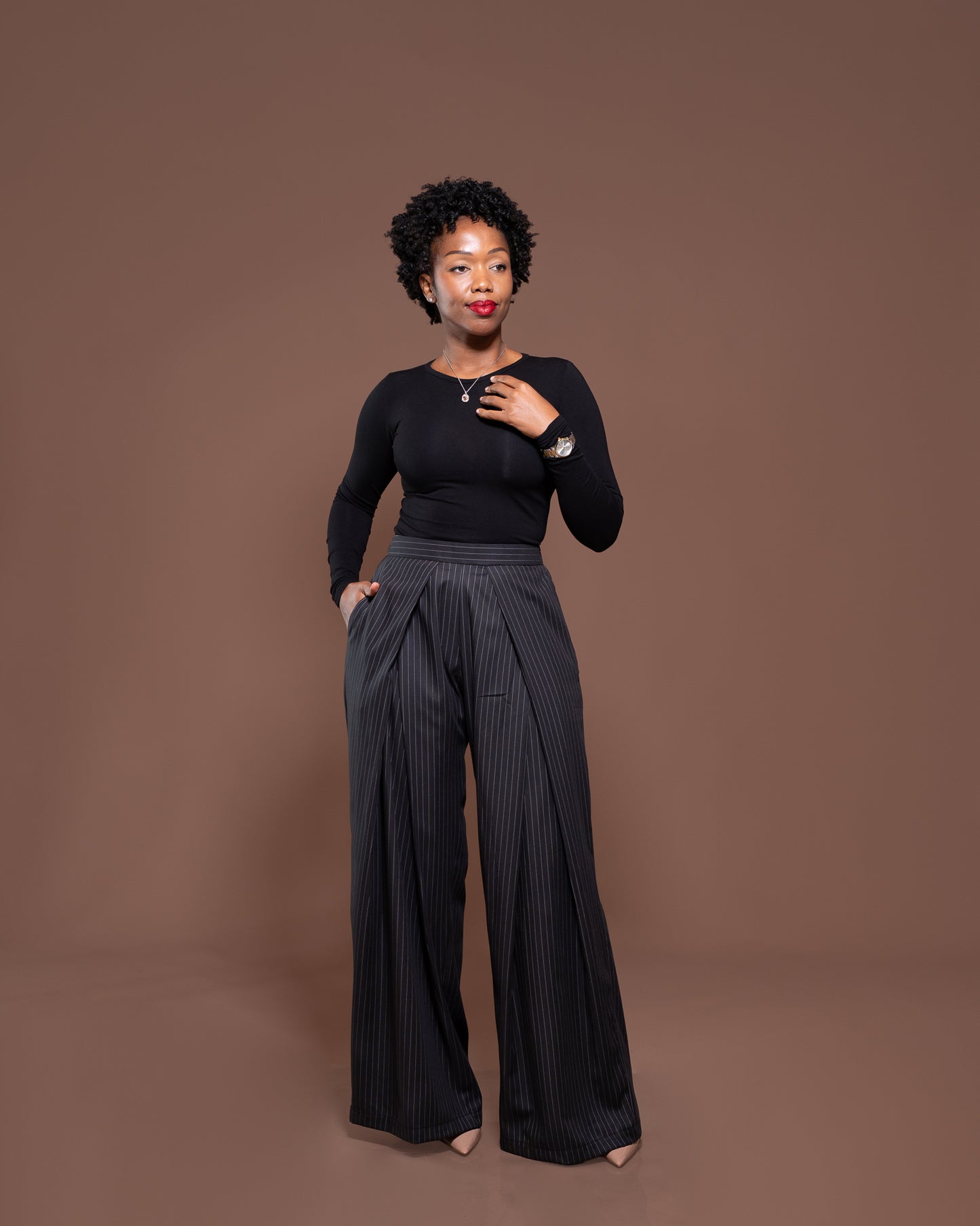 Magna Pants in Midnight Striped