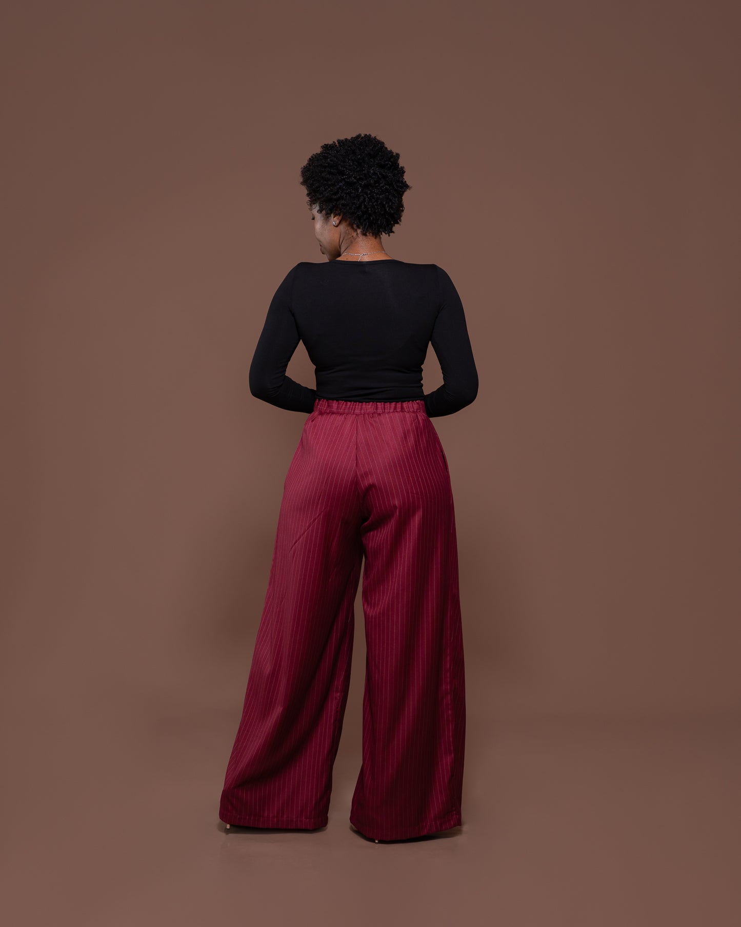 Magna Pants in Merlot Striped
