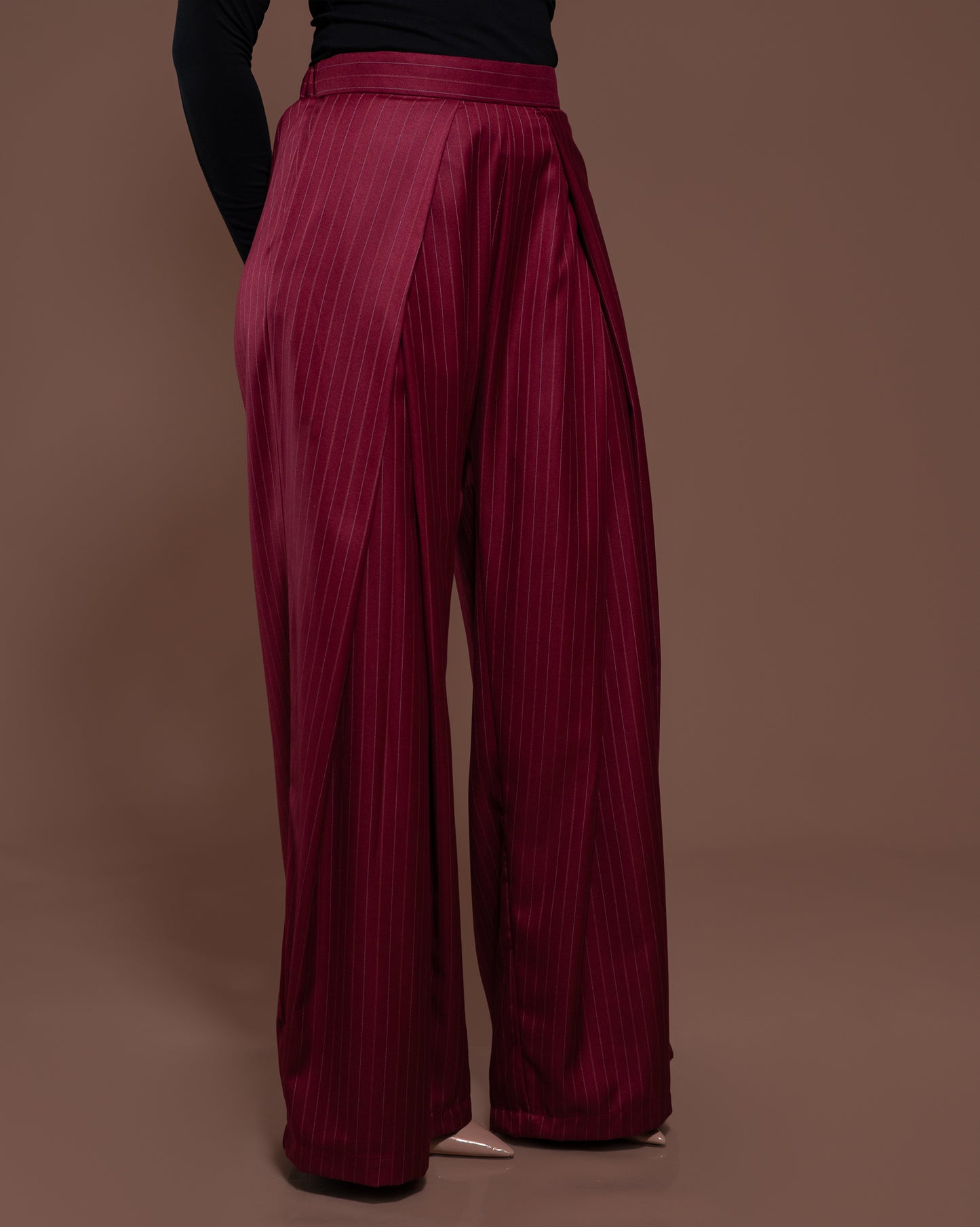 Magna Pants in Merlot Striped