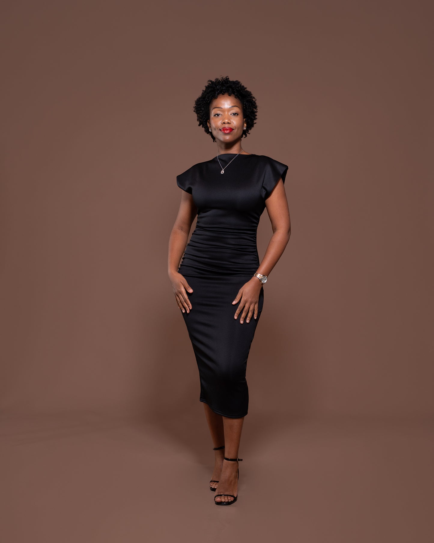 Monroe Fitted Dress in Black