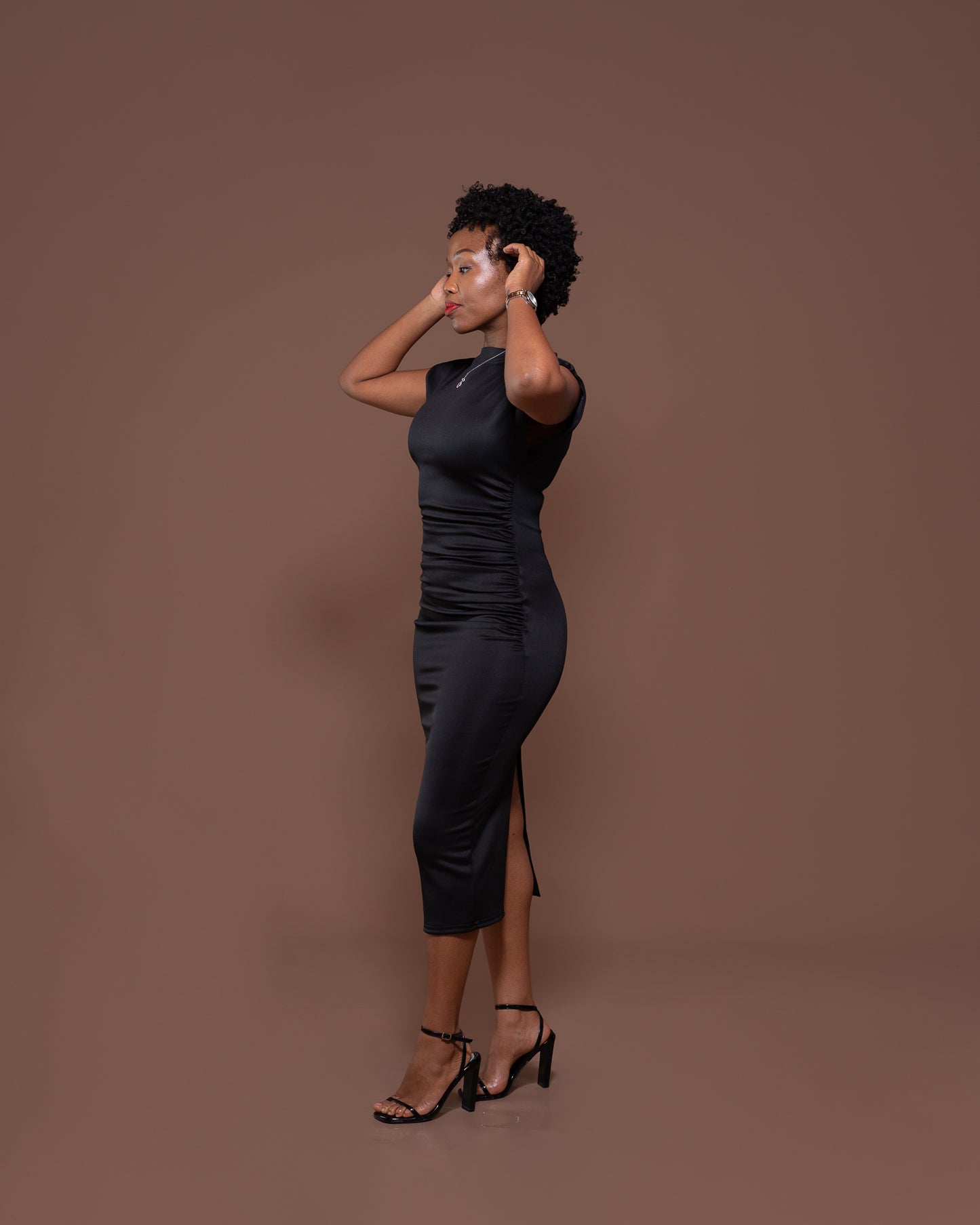 Monroe Fitted Dress in Black