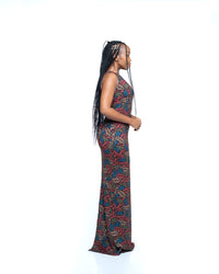 Jewel Vine Snatched Dress In Terracotta