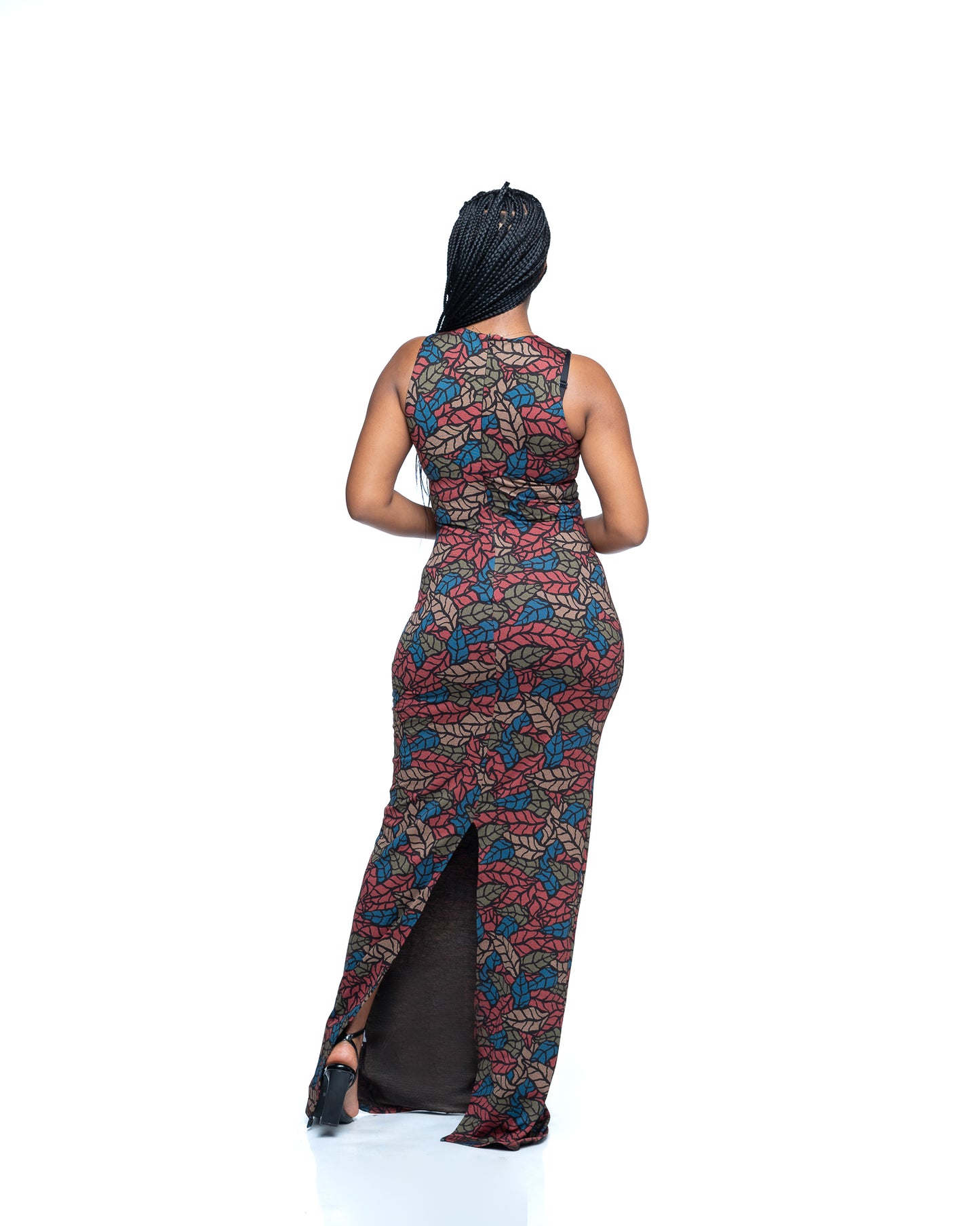 Jewel Vine Snatched Dress In Terracotta