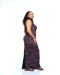 Jewel Vine Snatched Dress In Purple