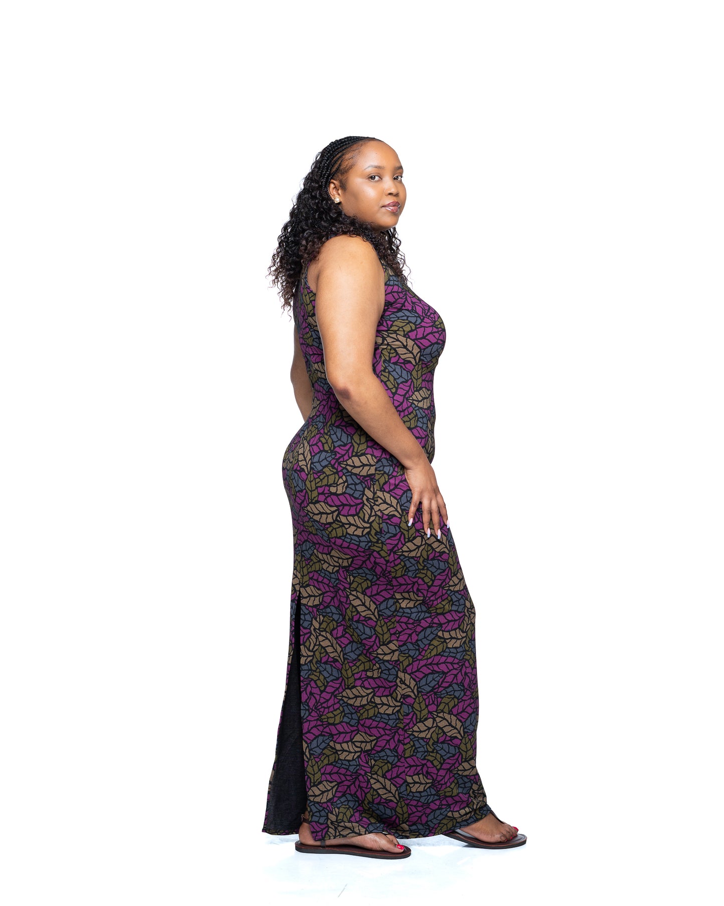 Jewel Vine Snatched Dress In Purple
