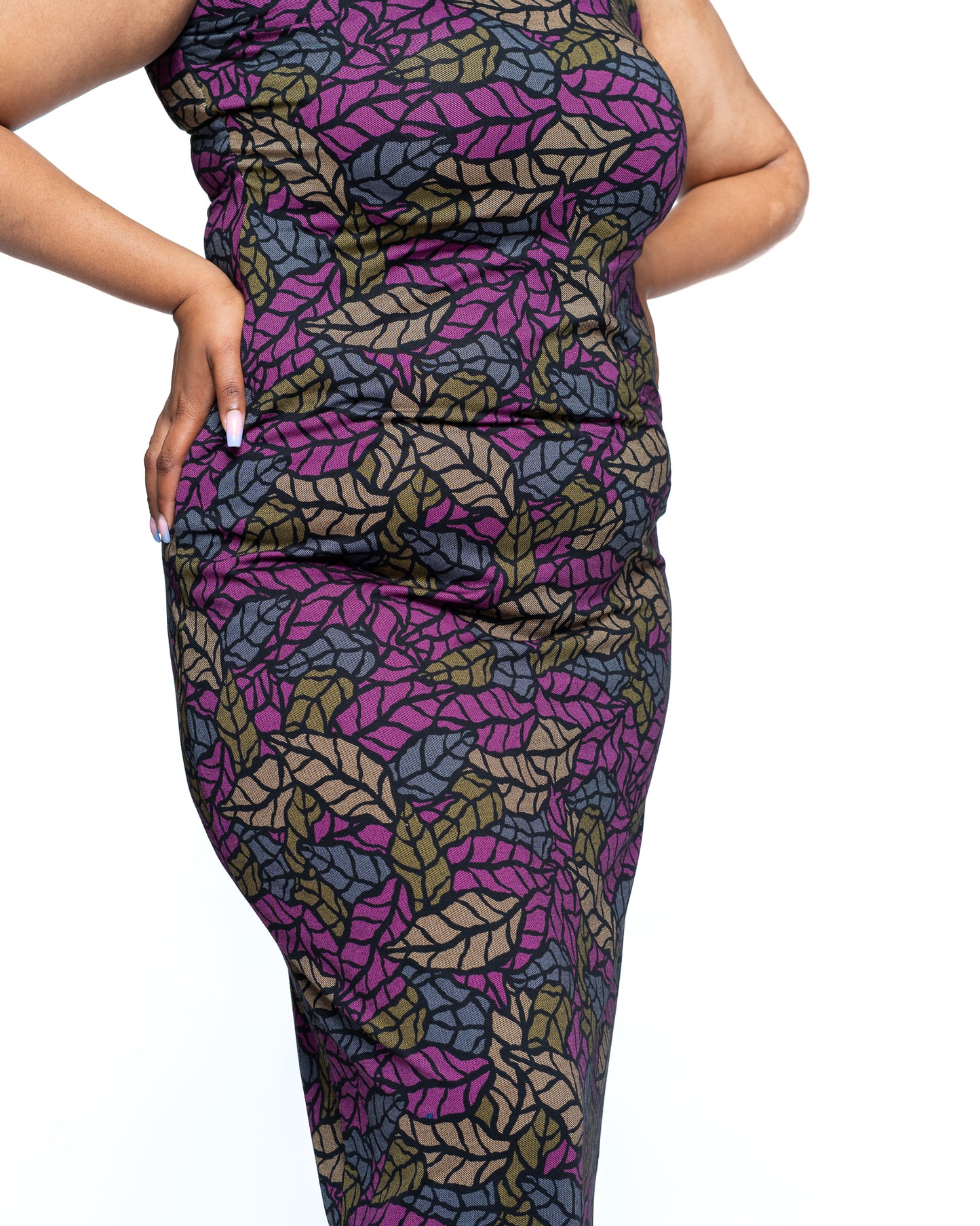 Jewel Vine Snatched Dress In Purple