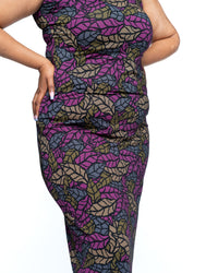 Jewel Vine Snatched Dress In Purple