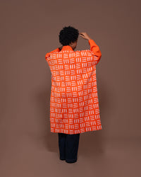 Sanaa Kimono in Tangerine White
