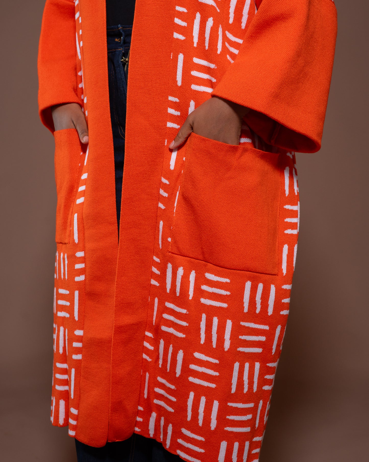 Sanaa Kimono in Tangerine White
