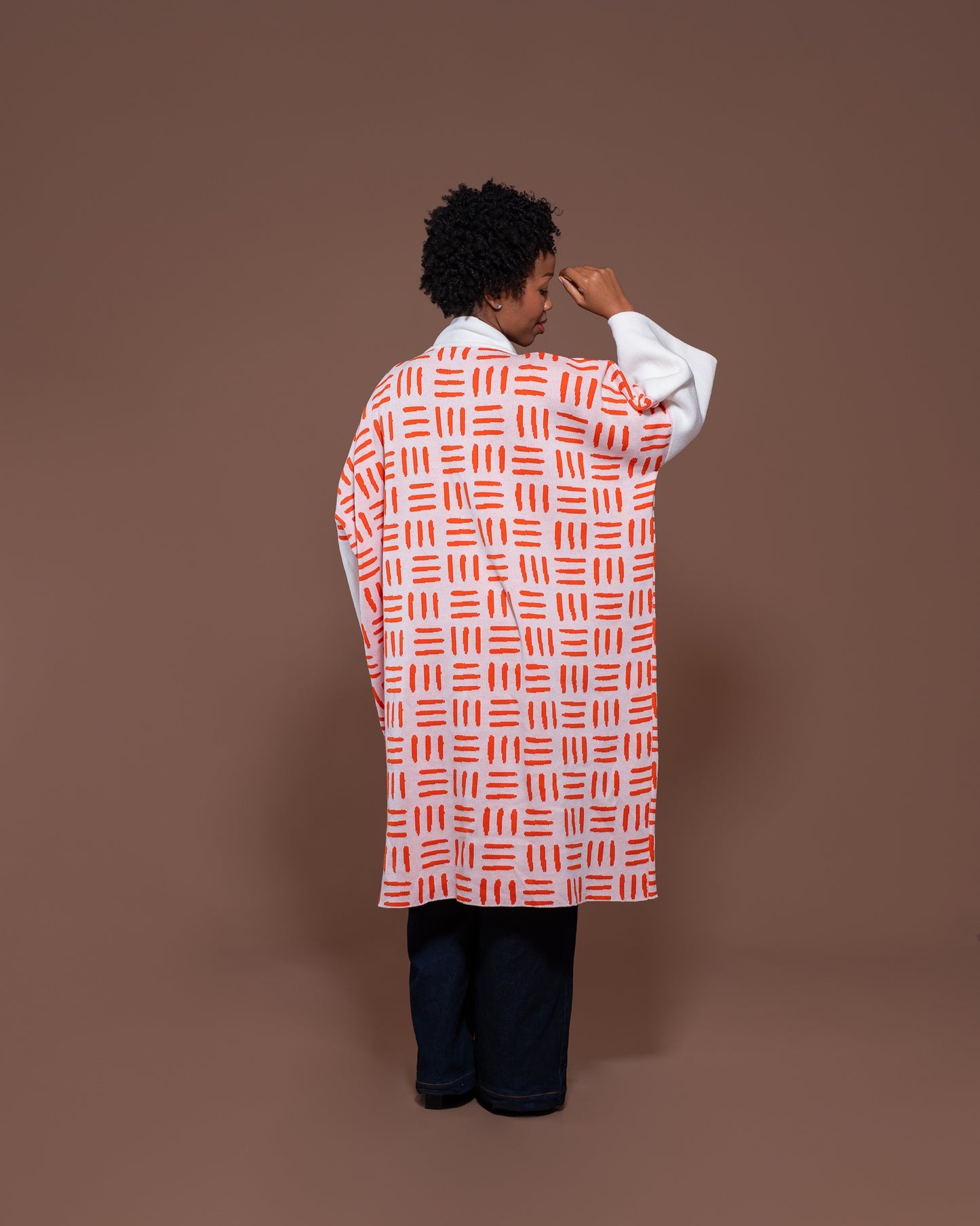 Sanaa Kimono in White Tangerine