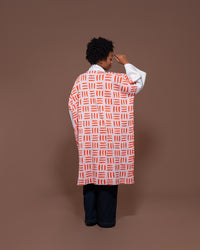 Sanaa Kimono in White Tangerine