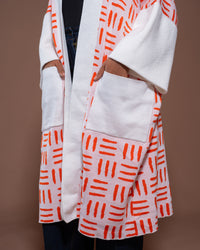Sanaa Kimono in White Tangerine