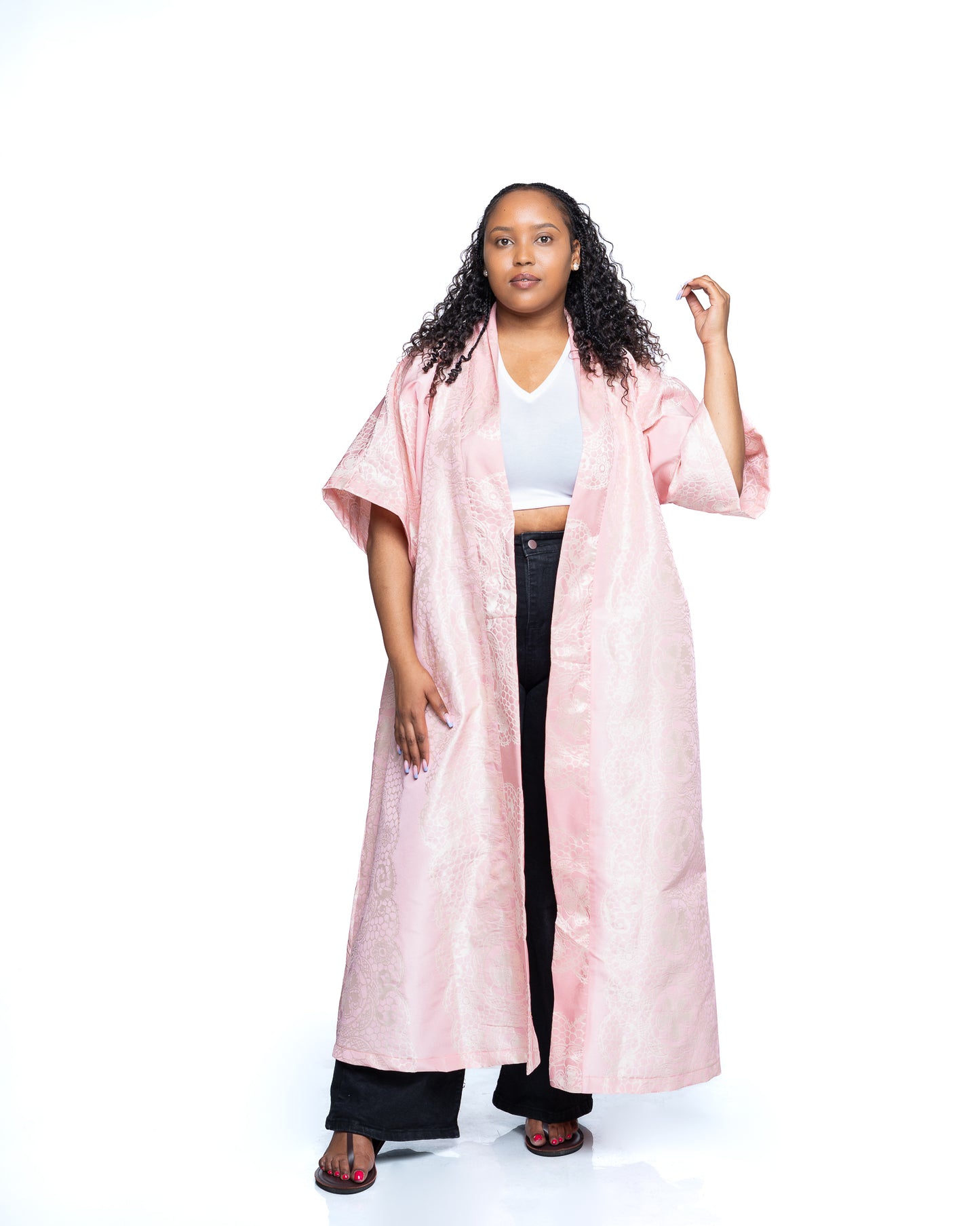 Moonlit Sakura Kimono In Blush