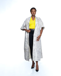 Moonlit Sakura Kimono In Grey