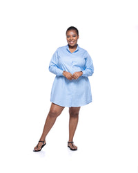 Marina Shirt Dress In Sky