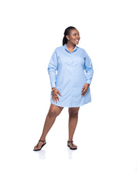 Marina Shirt Dress In Sky