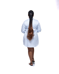 Marina Shirt Dress In Pearl