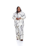 Fluid Wide Leg Pants in Marble Mist