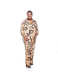 Fluid Wide Leg Pants in Sanaa