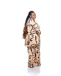 Fluid Wide Leg Pants in Sanaa