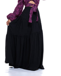 Hula Flow Maxi Skirt In Midnight