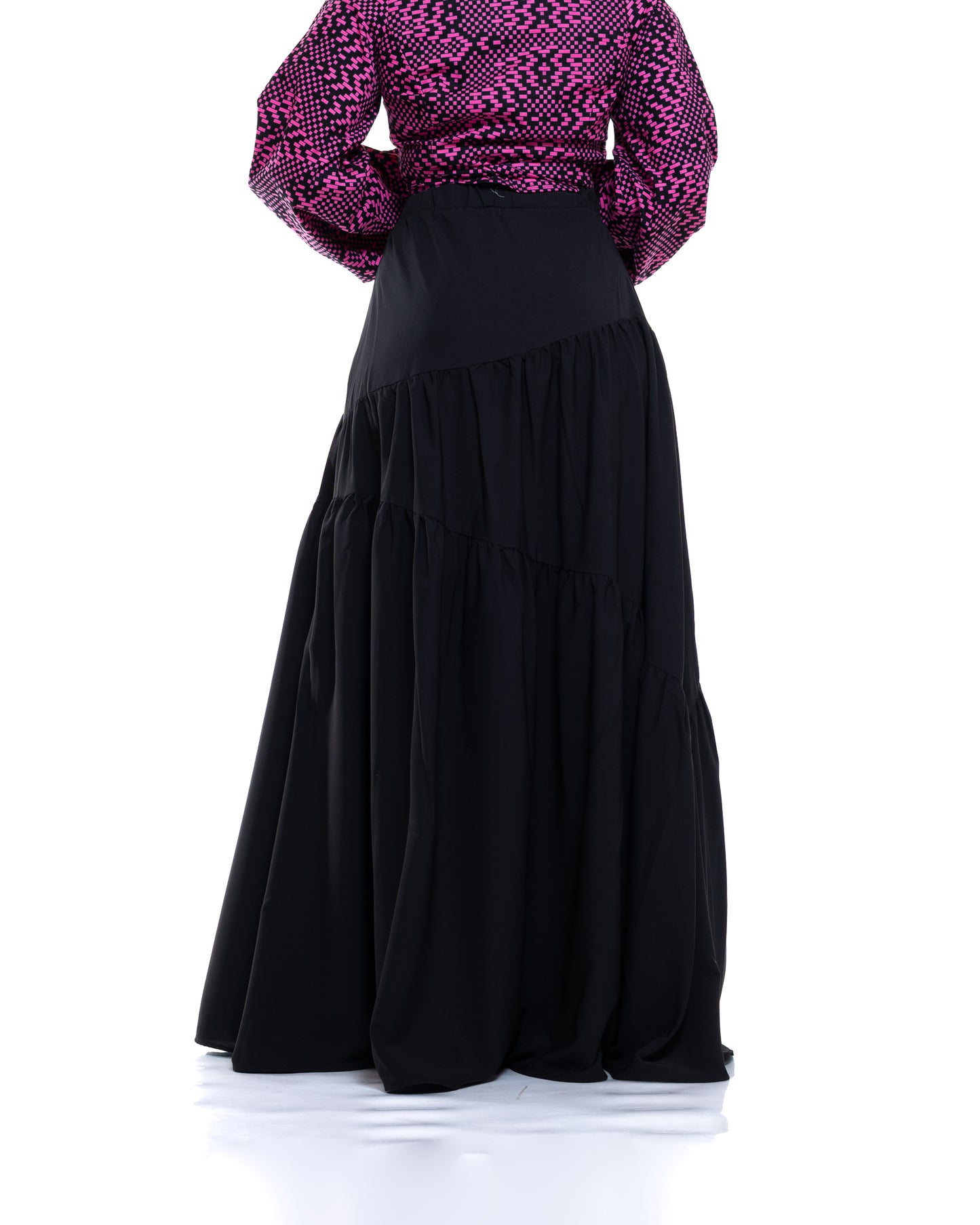 Hula Flow Maxi Skirt In Midnight