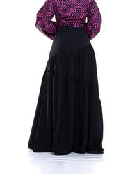 Hula Flow Maxi Skirt In Midnight