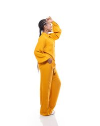Dolce Wide Leg Pants in Honey Gold