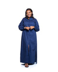 Pemba Maxi Shirt Dress In Navy