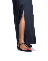Pemba Maxi Shirt Dress In Black