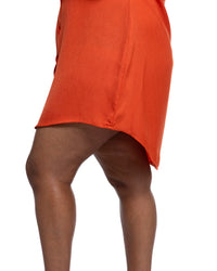Lamu Shirt Dress In Burnt Orange