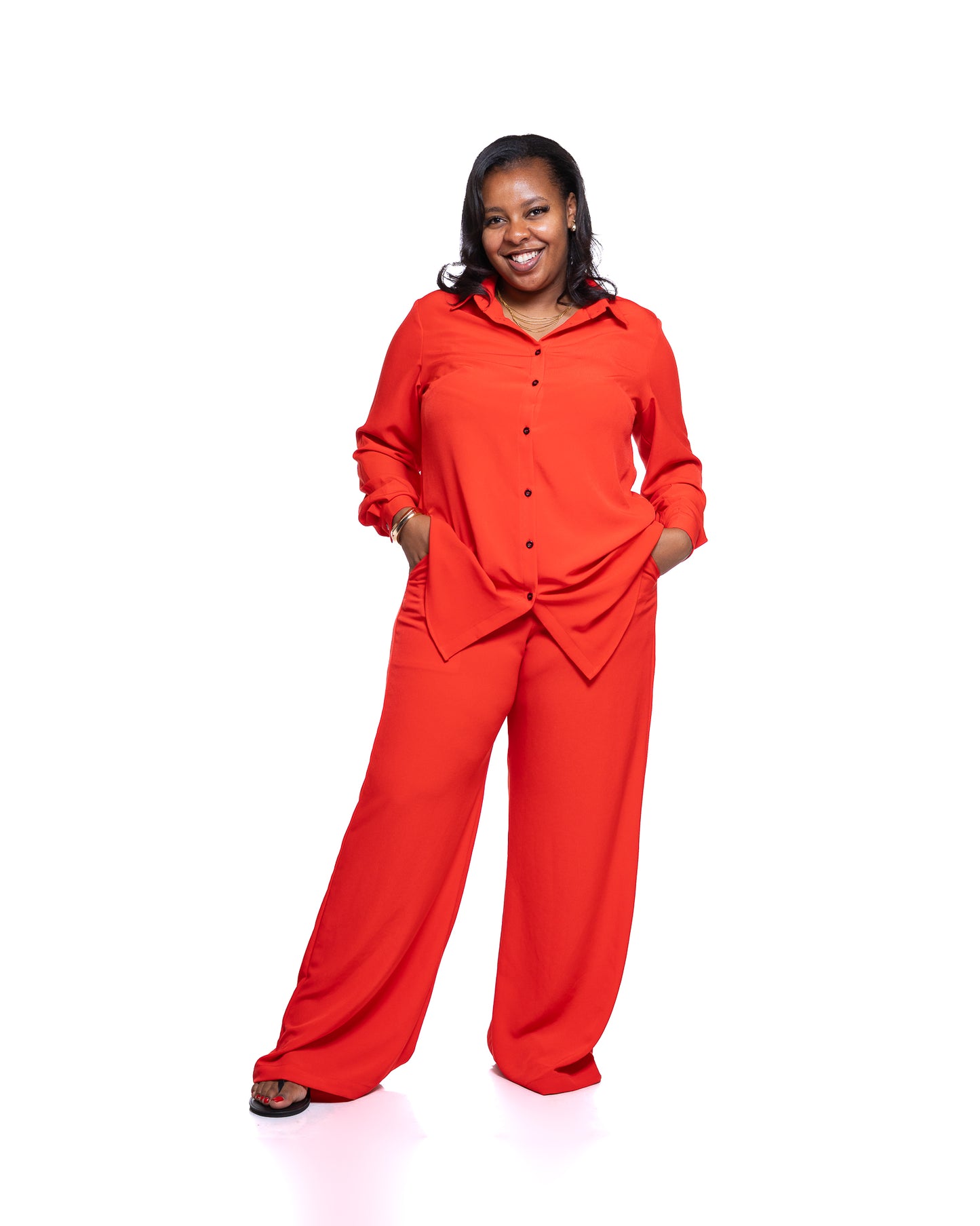 Monarch Oversize fit Shirt in Scarlet