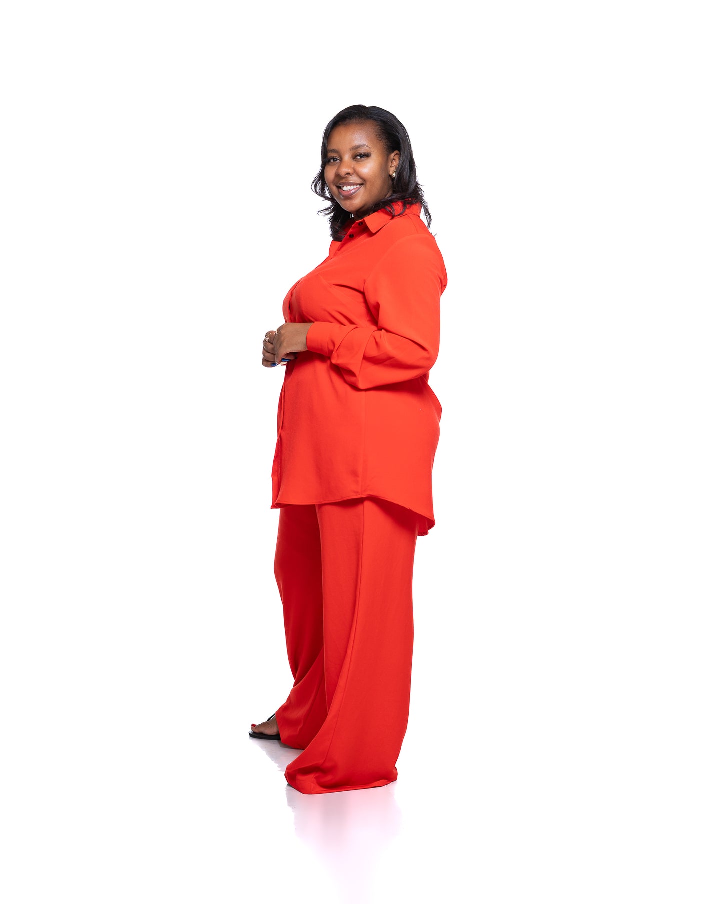 Monarch Oversize fit Shirt in Scarlet