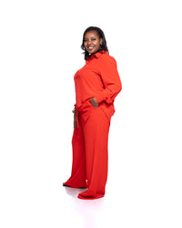 Monarch Oversize fit Shirt in Scarlet