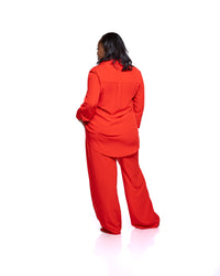 Monarch Oversize fit Shirt in Scarlet