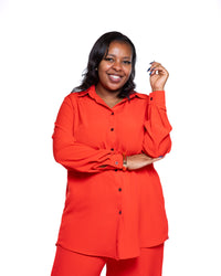 Monarch Oversize fit Shirt in Scarlet